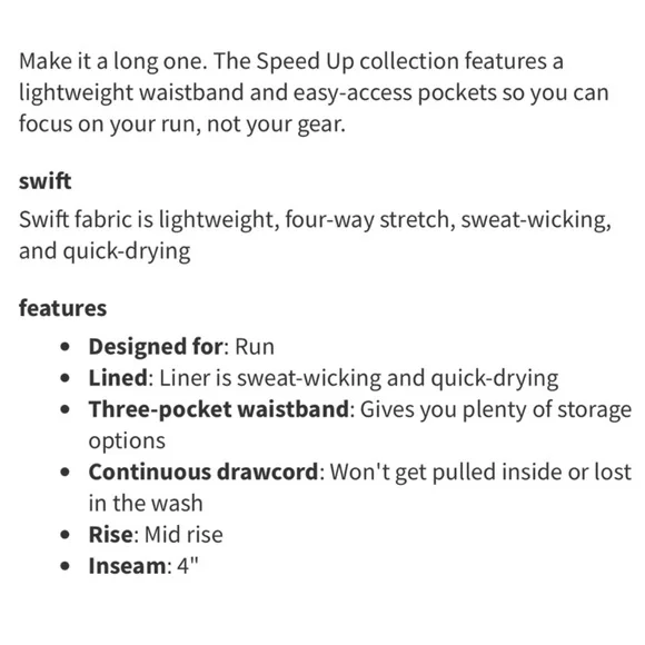 Lululemon Speed Up Shorts 4 Tall - Picture 11 of 13